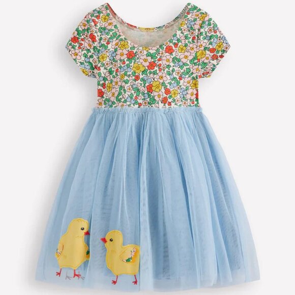 NWOT Mini Boden Ami Applique Tulle Dress(Minor flaws) - Picture 3 of 12